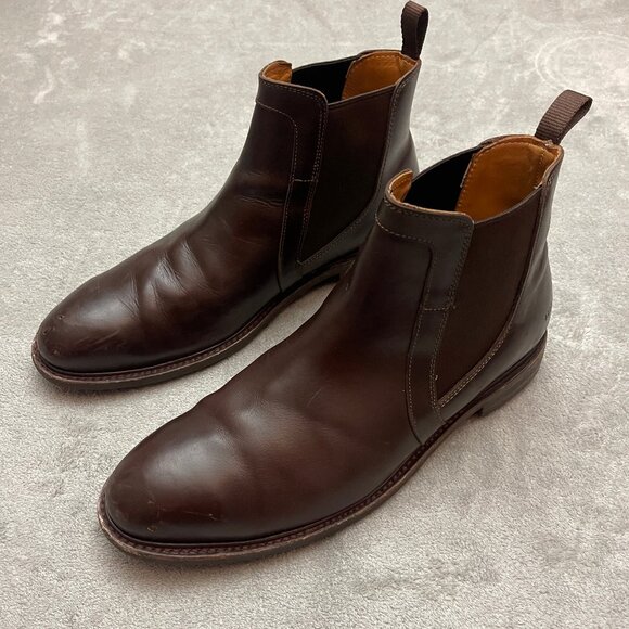 Proxon Brown Leather Chelsea Steel Toe Boots Men's 12 - Picture 1 of 13